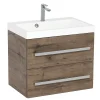 Meuble de salle de bain avec lavabo Naturel Cube Way 60x40 cm chêne Wellington (CUBE260ZDW)
