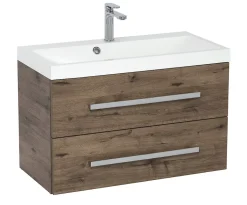Meuble de salle de bain avec lavabo Naturel Cube Way 60x40 cm chêne Wellington (CUBE260ZDW)