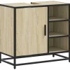 Meuble de salle de bain avec lavabo Chêne Sonoma 65 x 33 x 60 cm Bois d'ingénierie vidaXL