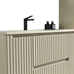 Meuble de salle de bain avec vasque 80 cm amande Aquavenus
