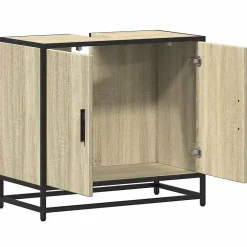 Meuble de salle de bain avec lavabo Chêne Sonoma 65 x 33 x 60 cm Bois d'ingénierie vidaXL