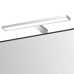 Meuble de salle de bain avec vasque, miroir et applique LED BOREAL 100x45 cm finition Bleu Océan mat 2 tiroirs suspendus Kibath