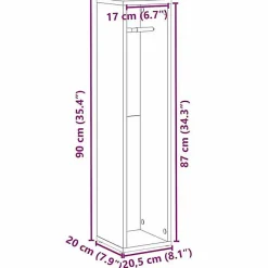 Meuble de salle de bain avec porte-rouleau chêne sonoma vidaXL