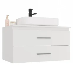 Meuble de salle de bain, blanc, 80 x 45 x 50 cm