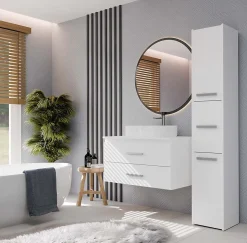 Meuble de salle de bain, blanc, 80 x 45 x 50 cm