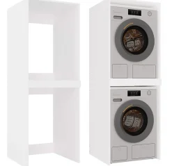 Meuble de salle de bain, blanc, 64 x 180 x 64 cm