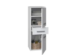 Meuble de salle de bain, blanc mat, 85 x 30 x 30 cm