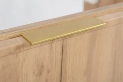 Meuble de salle de bain, Chêne Craft, poignée dorée, 140 ( 2 x 60 + 20) x 46 x 57 cm