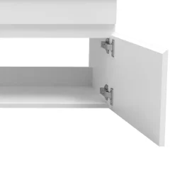 Meuble de salle de bain 100cm à double porte, suspendu, blanc