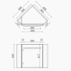 Meuble de salle de bain 40cm avec tiroir, meuble d'angle suspendu Anthracite