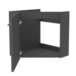 Meuble de salle de bain 40cm avec tiroir, meuble d'angle suspendu Anthracite
