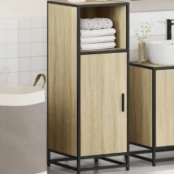 Meuble de salle de bain Chêne Sonoma 35x37,5x100 cm Bois d'ingénierie vidaXL