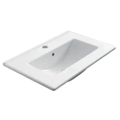Meuble de salle de bain 60cm simple vasque - 3 tiroirs - blanc - MAYOR