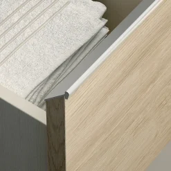 Meuble de salle de bain 140cm double vasque - 6 tiroirs - sans miroir - PALMA - blanc