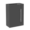 Meuble de salle de bain 44cm avec 2 compartiments, suspendu, Anthracite