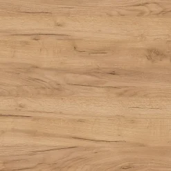 Meuble de salle de bain 100cm avec plateau, vasque à poser à droite Ares et miroir - 2 tiroirs et 1 placard - roble - ZARZA