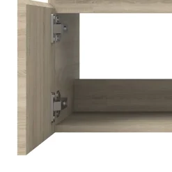 Meuble de salle de bain 60cm à double porte, suspendu, Chêne