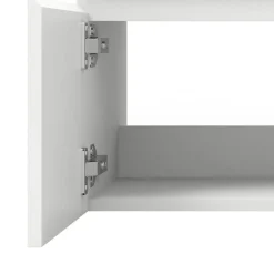 Meuble de salle de bain 60cm à double porte, suspendu, blanc