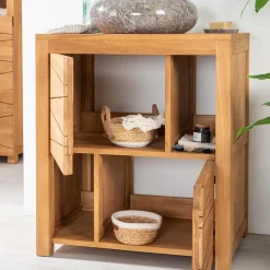 Meuble de salle de bain en teck massif Cosy 70 cm