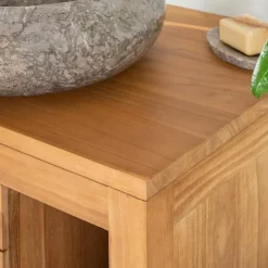 Meuble de salle de bain en teck massif Cosy 70 cm