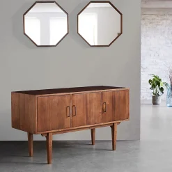 Meuble de salle de bain en mindi massif 135 cm