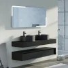 Meuble de salle de bain FABRIANO 1600 Noir mat