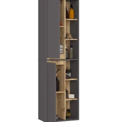 Meuble de salle de bain, gris graphite/chêne artisanal, 50 x 170 x 30 cm