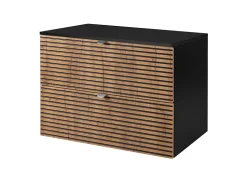 Meuble de salle de bain, Noir Mat, 80 x 57 x 46 cm