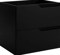 Meuble de salle de bain suspendu sous vasque MODERN noir 60 cm