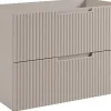 Meuble de salle de bain suspendu sous vasque VENA cachemire 80 cm