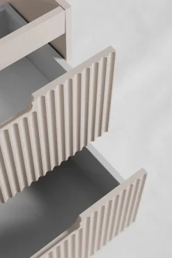 Meuble de salle de bain suspendu sous vasque VENA cachemire 80 cm