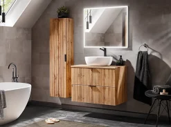 Meuble de salle de bain suspendu sous lavabo ADEL CHÊNE 60 cm