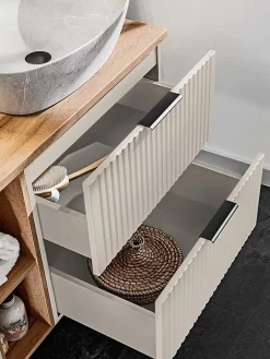 Meuble de salle de bain suspendu sous lavabo ADEL CACHEMIRE 80 cm