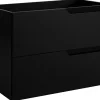 Meuble de salle de bain suspendu sous vasque MODERN noir 80 cm