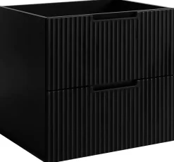 Meuble de salle de bain suspendu sous vasque VENA noir 60 cm