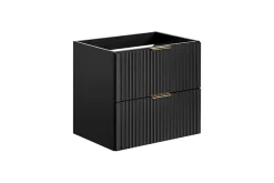 Meuble de salle de bain suspendu sous lavabo ADEL NOIR 60 cm