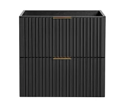 Meuble de salle de bain suspendu sous lavabo ADEL NOIR 60 cm