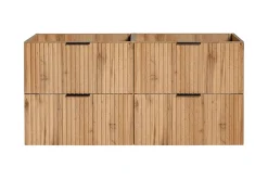 Meuble de salle de bain suspendu sous double vasque ADEL CHÊNE 120 cm