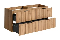 Meuble de salle de bain suspendu sous double vasque ADEL CHÊNE 120 cm