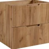 Meuble de salle de bain suspendu sous vasque VENA chêne 60 cm