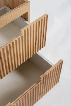 Meuble de salle de bain suspendu sous vasque VENA chêne 60 cm