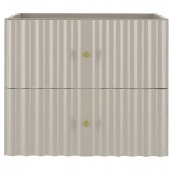 Meuble de salle de bain sous vasque suspendu AQUA cachemire 60 cm façades rainurées