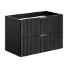 Meuble de salle de bain suspendu sous lavabo ADEL NOIR 80 cm