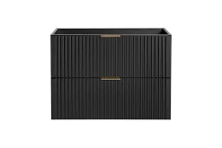 Meuble de salle de bain suspendu sous lavabo ADEL NOIR 80 cm