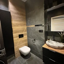 Meuble de salle de bain suspendu sous lavabo ADEL NOIR 80 cm