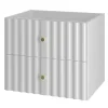 Meuble de salle de bain sous vasque suspendu AQUA blanc 60 cm façades rainurées