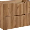 Meuble de salle de bain suspendu sous vasque VENA chêne 80 cm
