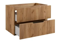 Meuble de salle de bain suspendu sous vasque VENA chêne 80 cm