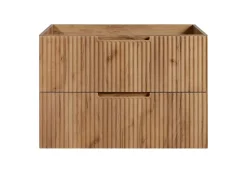 Meuble de salle de bain suspendu sous vasque VENA chêne 80 cm