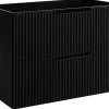 Meuble de salle de bain suspendu sous vasque VENA noir 80 cm